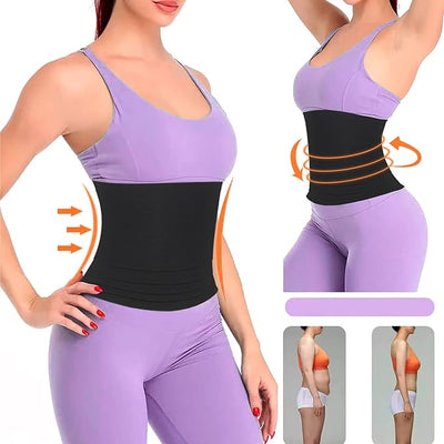 ALYV Tummy Tucker Women Belly Fat (Black) Body Postpartum Belt After Delivery Waist Trainer Waist Belt Elastic Band Weight Loss Flat Belly Belt