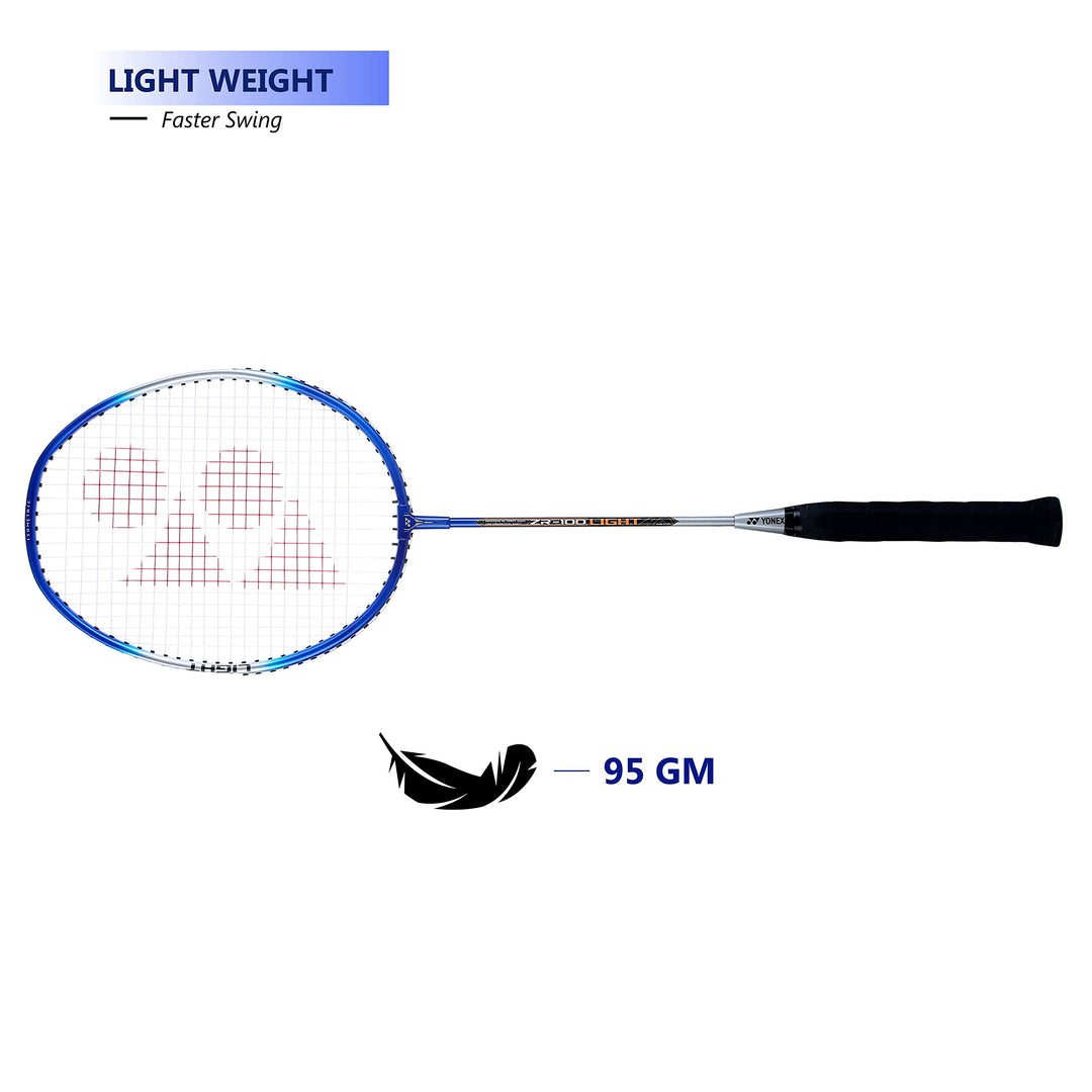 YONEX ZR 100 Light Aluminium Strung Badminton Racket with Full Racket Cover (Blue) | For Beginners | 95 grams | High Durability