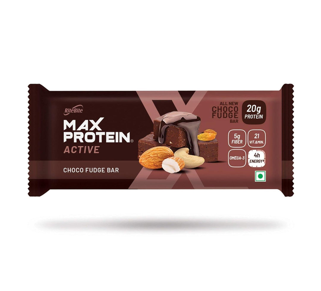 RiteBite Max Protein Active 20g Choco Fudge Protein Bars (Pack of 6), 450g