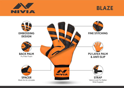 Nivia Blaze Synthetic Goalkeeper Gloves