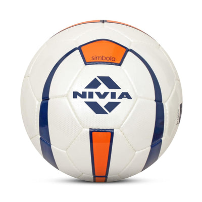 Nivia Simbolo Football/PU Stitched Construction/ 32 Panel/Suitable for Hard Ground with Grass/International Match Ball/Size - 5 (Multicolour)
