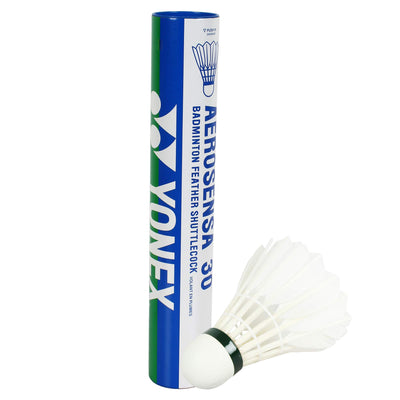 YONEX Aerosensa 30 Feather Shuttlecocks, Pack of 12 (White)