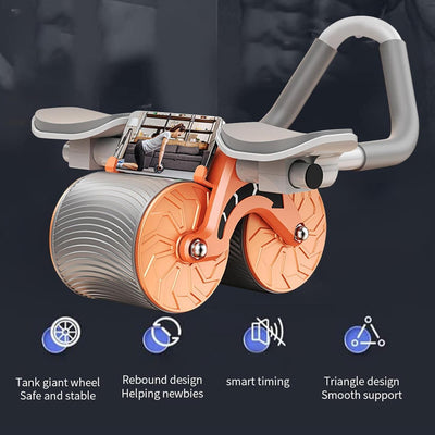 Combo of Ab Wheel Roller Orange and Skipping Rope Blue