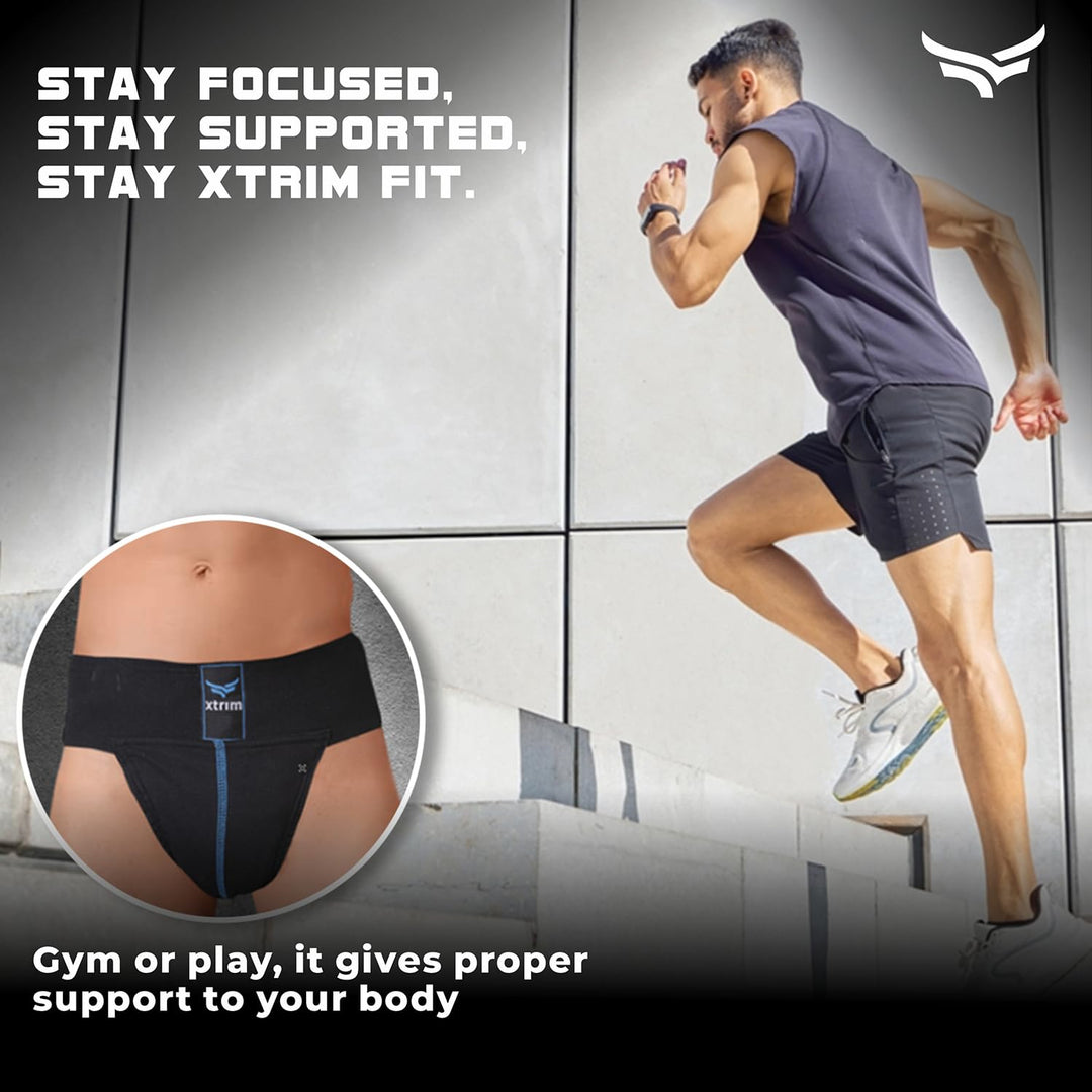 Gym Supporter for Men | Sports Underwear for Men for Workout in Gym | Stretchable Cotton | Men's Cotton Briefs | Quick Dry | Moisture Wicking Supporter for Cricket | Gym | Running