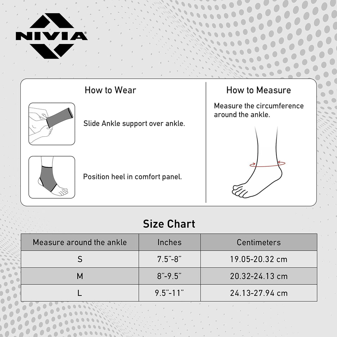 Nivia 588 Polyester or Thopedic Ankle Suppor T Slip-in Type