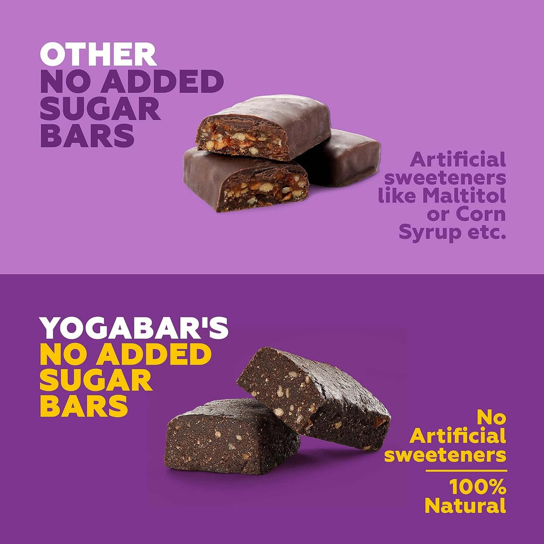 Yogabar No Added Sugar 20g Protein Bars | High Protein & Energy Bars | Added Probiotics & Whey | 20g Protein & 10g Fibre Nutrition Bars| Pack of 5 x 70g Each | No Preservatives