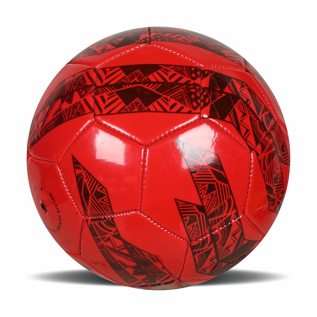 Nivia World Fest Country Colour (England)/Foamed PVC Stitched/32 Panel/Suitable for Grassy Ground/Recommended for Under 12 Years Age Group/Soccer Ball/Size - 5 (Red)