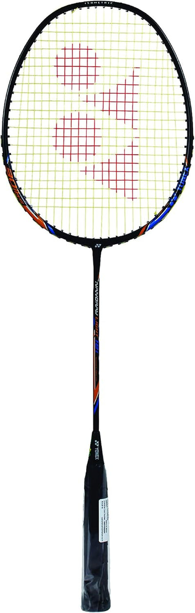 Yonex Nanoray Light 18i Strung Badminton Racket with Full Cover | Color: Black | Size:  One Size | Material: Graphite | For Unisex | Lightweight and Durable | High Tension Support | Isometric Head Shape | Slim Shaft | Maximum Comfort