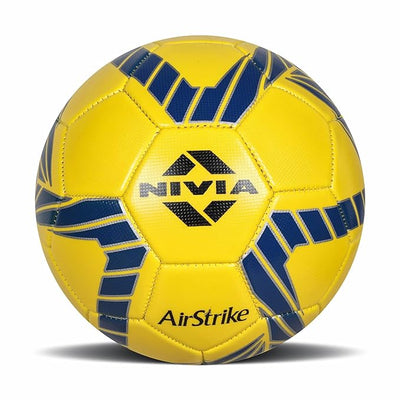 Nivia Football, Air Strike Foamed PVC Football, 32 Panel, Foamed PVC Stitched, Grassy Groud Hobby Playing Red,Football for Men and Women (Size -5) Color- Orange and Black