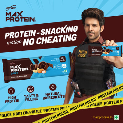 RiteBite Max Protein Daily 10g Choco Classic Protein Bars (Pack of 6), 300g