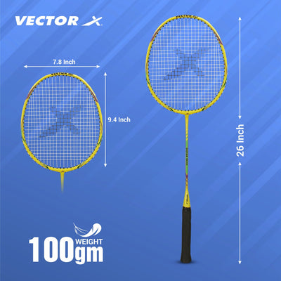 VXB-902 Full Cover Green Strung Badminton Racquet (Pack of: 1 | 90 g)