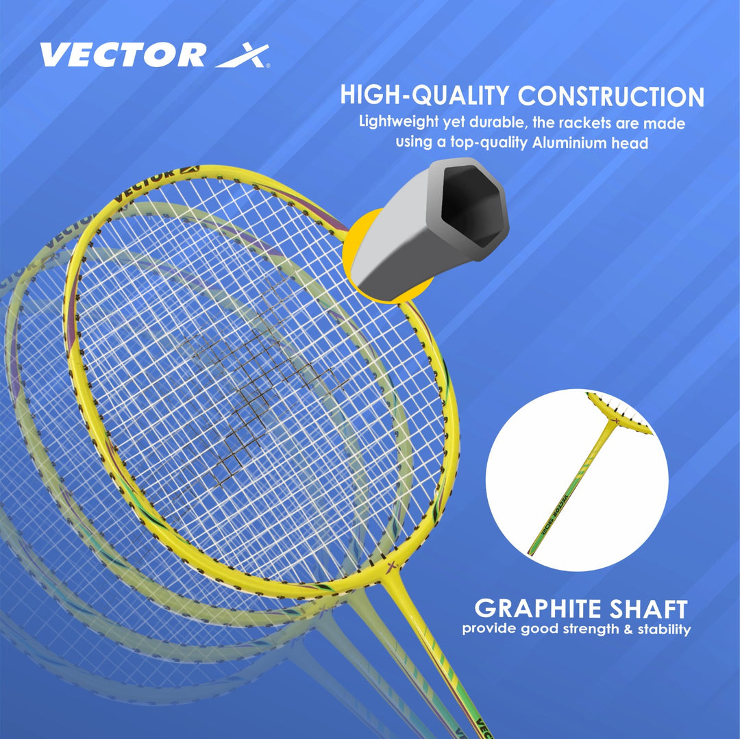 VXB-902 Full Cover Green Strung Badminton Racquet (Pack of: 1 | 90 g)