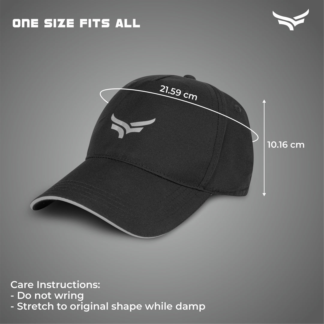 Head Caps for Men | Unisex Sports Caps with Adjustable Strap | Summer Cap for Men | Cap for All Sports | Cap for Girls | Gym Caps for Men & Women | Cap Sports | Caps for Men with Air Holes | Black
