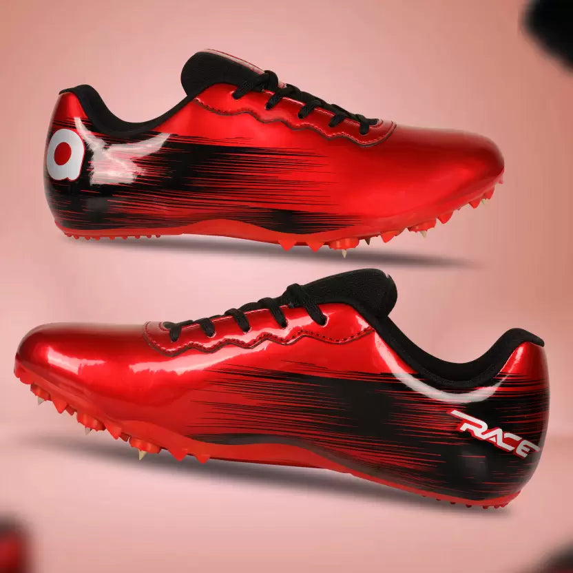 Race Running Spikes Running Shoes For Men (Red)