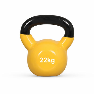 Vinyl Half Coating Kettle Bell for Gym & Workout 22 Kg Red Kettlebell (22 kg)