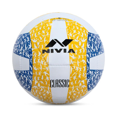 Nivia Classic Rubber Volleyball (Size: 4) Yellow, Ideal for : Training/Match