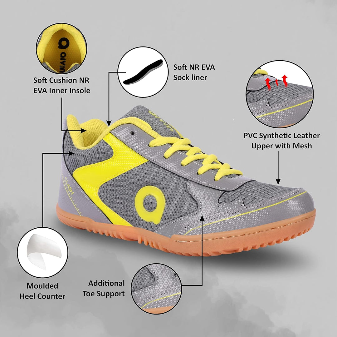 Clash Badminton Shoes For Men (Yellow)