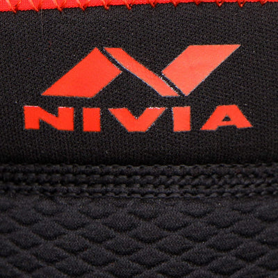 Nivia Orthopedic Knee Support for men and women, Knee Support with Patella Hole Slip-in, Knee support(Small) Black/Red (L)