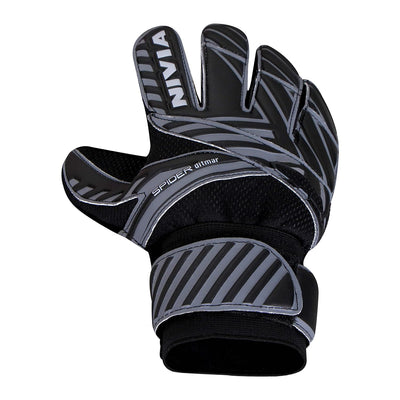 Nivia Ditmar Spider Goalkeeper Gloves for Men & Women, for Football, for Soccer, goalkeeping Glove, Goalkeeper Gloves with Grip, Football Hand Gloves, Goalkeeper Gloves, Football Hand Glove (Black) L