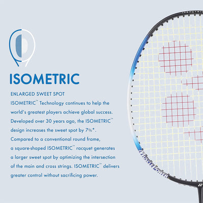 YONEX Muscle Power 22LT Strung Badminton Racket with Full Cover | Color: Black/Blue | Size:  One Size | Material: Graphite | 83 Grams | For Unisex | Lightweight and Durable | High Tension Support | Isometric Head Shape | Slim Shaft | Maximum Comfort