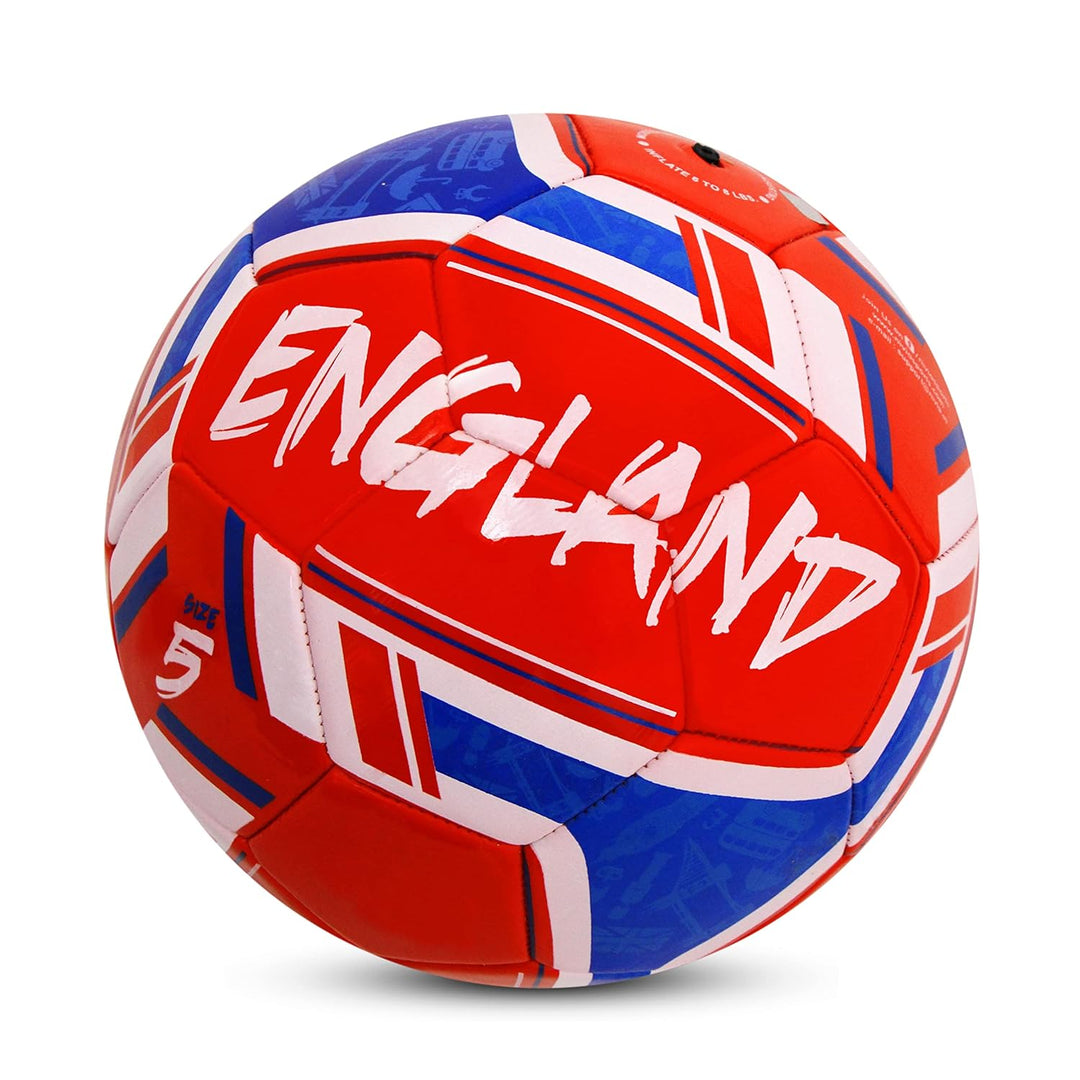 Nivia Spinner Machine Stitched Football (England), 32 Panel Football, PVC Stitched Football, Football for Traning, Recreational, Beginners, Soccer Ball, Football Size