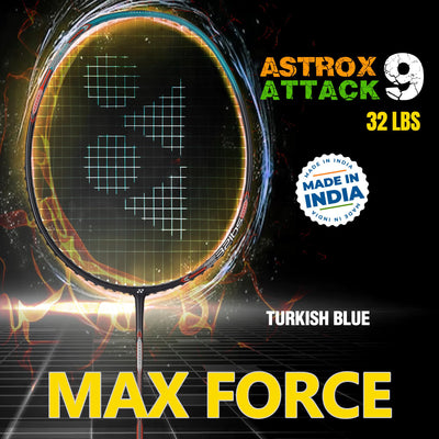 Yonex Badminton Racquet Astrox Attack 9 Turquoise Green G4 4U(80GMS-32LBS)(Made in India), Graphite