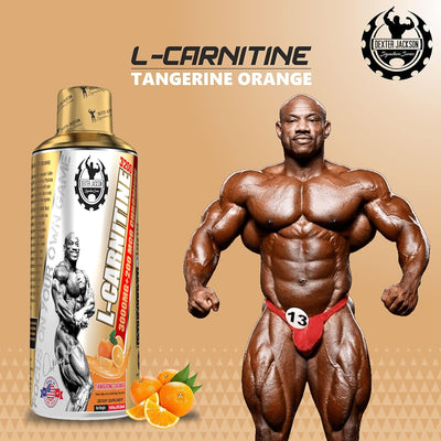 Dexter Jackson L-Carnitine Liquid | Tangerine Orange Flavor | 473.28ml Bottle - Dietary Supplement for Fat Metabolism and Energy Boost - 31 Servings