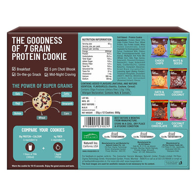 RiteBite Max Protein Trail Mix Cookies (Pack of 12), 660g