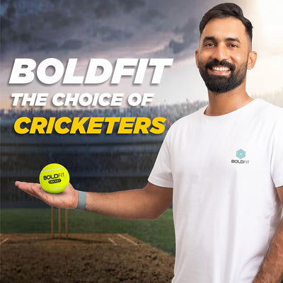 Boldfit Green Pacer Cricket Balls - Ideal for Tennis Ball Cricket Tournaments, Street Matches, and Lawn Cricket - Pack of 3