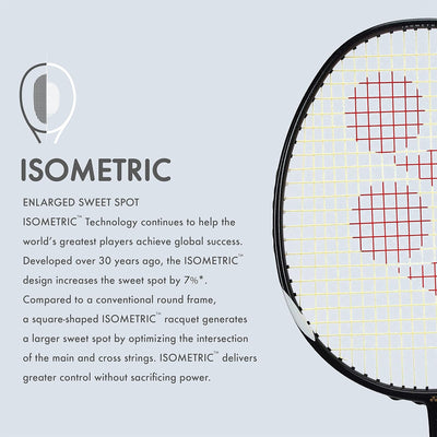 YONEX Muscle Power 29 Strung Badminton Racket with Full Cover | Color: Black/White | Size:  One Size | Material: Graphite | 85 Grams | For Unisex | Lightweight and Durable | High Tension Support | Isometric Head Shape | Slim Shaft | Maximum Comfort