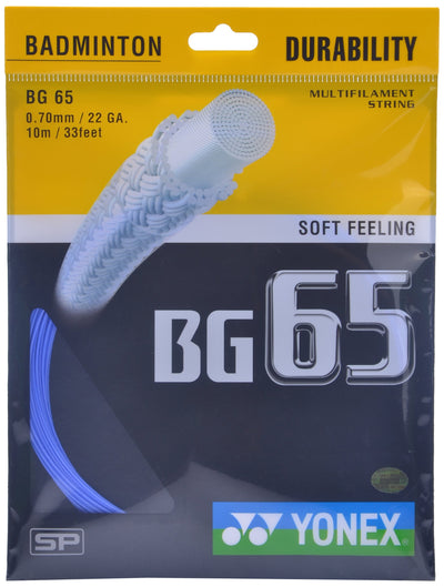 YONEX BG 65 Badminton Strings, 0.70mm (Lavender)