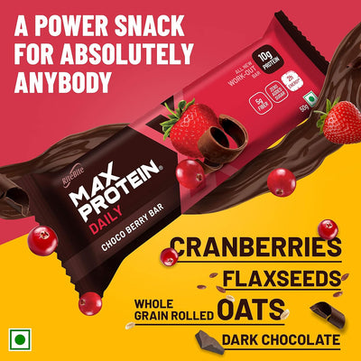 RiteBite Max Protein Daily 10g Choco Berry Protein Bars (Pack of 24), 1200g