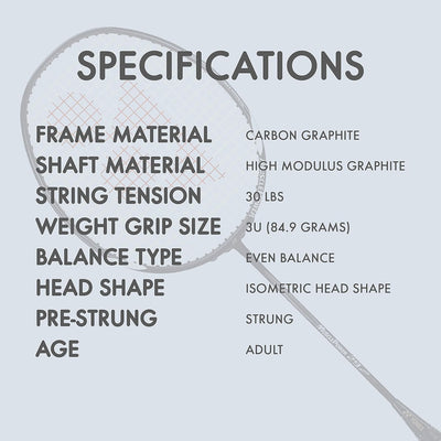 YONEX Muscle Power 29 Strung Badminton Racket with Full Cover | Color: Black/White | Size:  One Size | Material: Graphite | 85 Grams | For Unisex | Lightweight and Durable | High Tension Support | Isometric Head Shape | Slim Shaft | Maximum Comfort