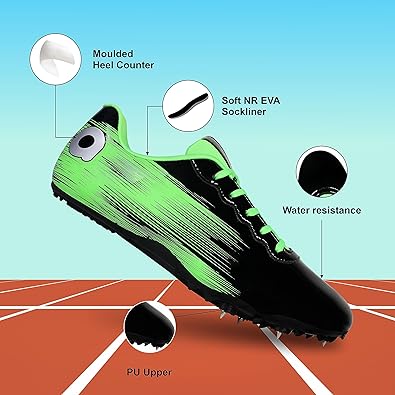 Race Running Spikes Running Shoes For Men (Green)