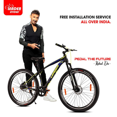 Leader Griffin 29T Single Speed MTB Cycle | Free Pan India Installation| Dual Disc Brake and Front Suspension Ideal for 12+ Years Unisex | 18 Inch Frame | Multicolor