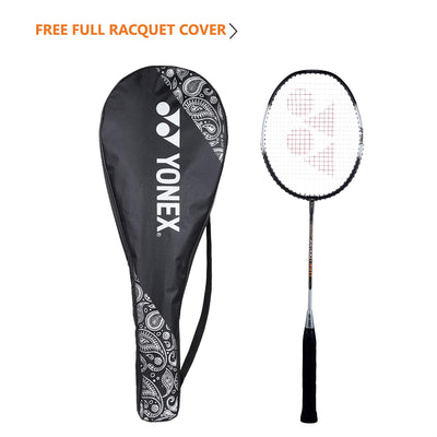 YONEX ZR 100 Light Aluminium Badminton Racquet with Full Cover (Black/Black)