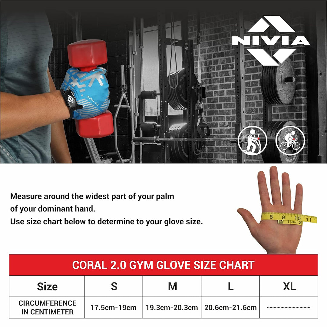 Nivia Men Coral Gym Gloves