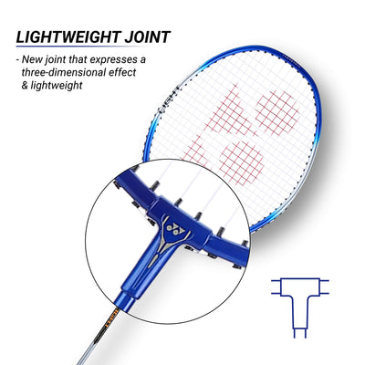 YONEX ZR 100 Light Aluminium Strung Badminton Racket with Full Racket Cover (Blue) | For Beginners | 95 grams | High Durability