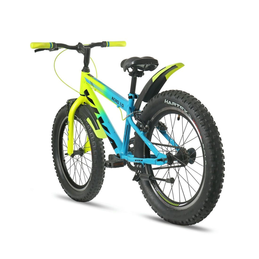 Aero 20x3.0 Semi-Fat Single Speed Bike for Kids (Blue-Green) Suitable for Age : 7 to 10 Years || Height : 3ft 10  to 4ft 7  