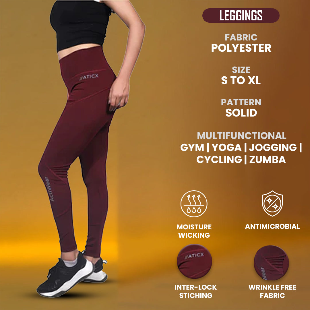 Women’s Skinny Fit Polyester Leggings (Flex)