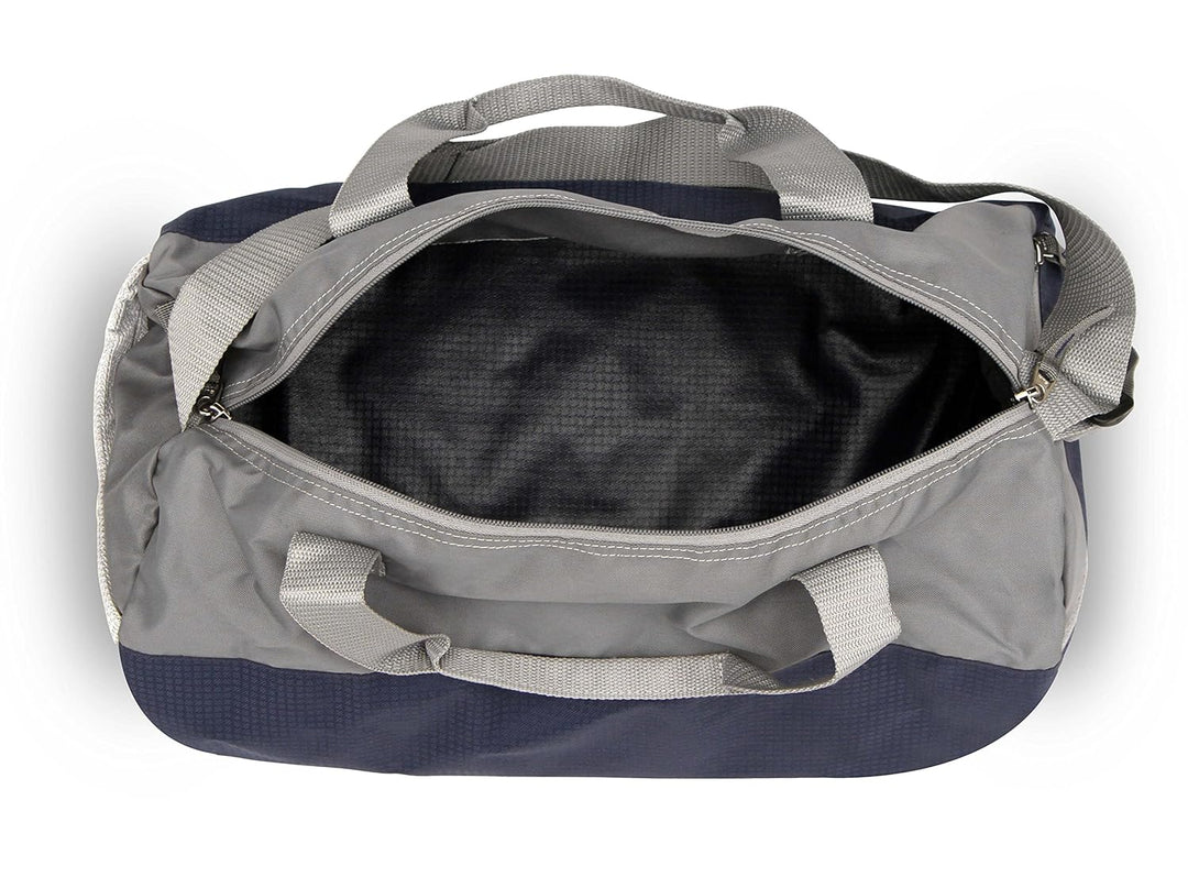 Nivia Polyester Beast-3, Unisex Gym Bags, Shoulder Bag for Men & Women, Carry Gym Accessories, Fitness Bag, Sports & Travel Bag, Sports Kit (Navy/Grey)