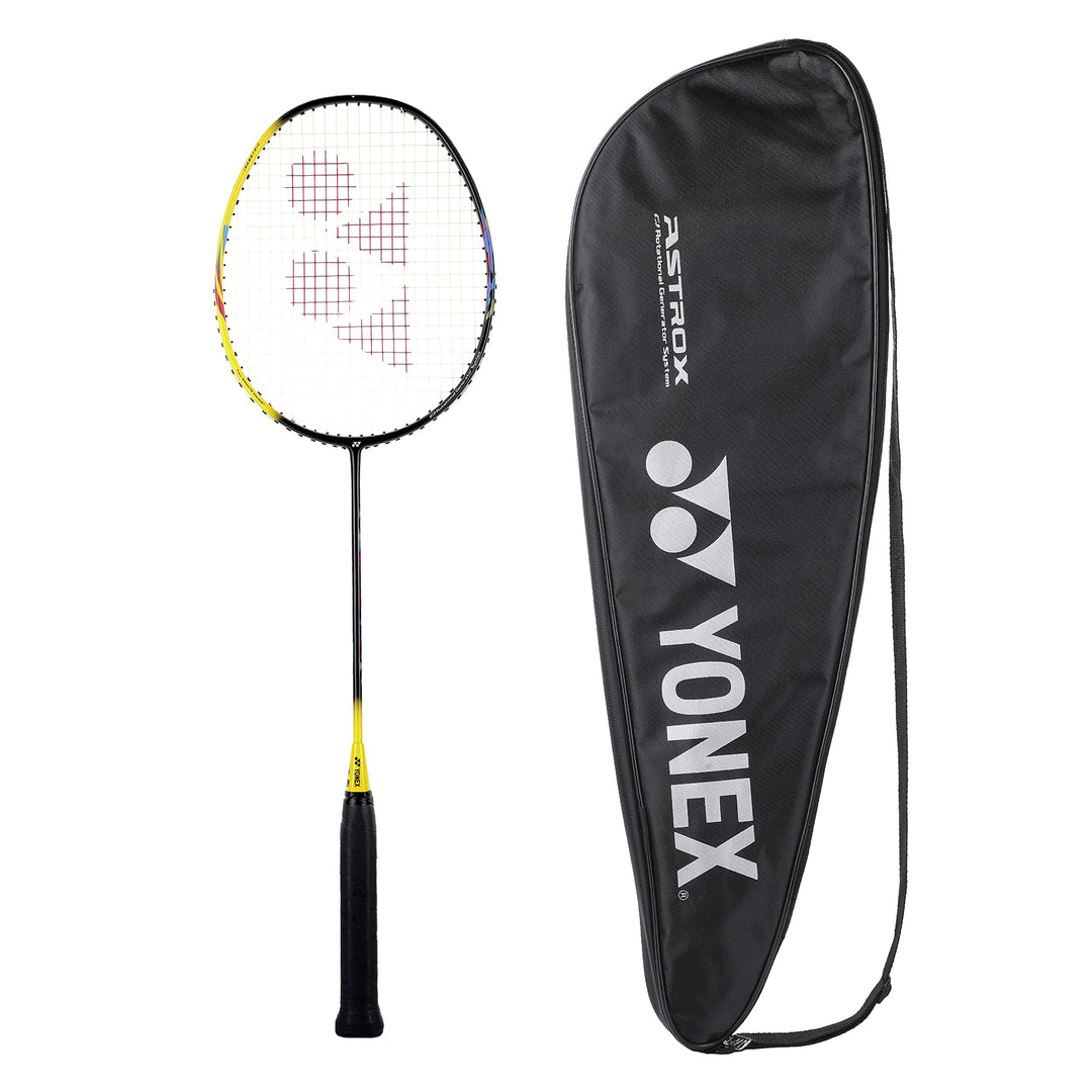 YONEX Badminton Racquet Astrox 01 Feel (Rotational Generator System, AERO + BOX Frame, 28 Lbs Tension) , Material: Graphite , Color: Black Yellow