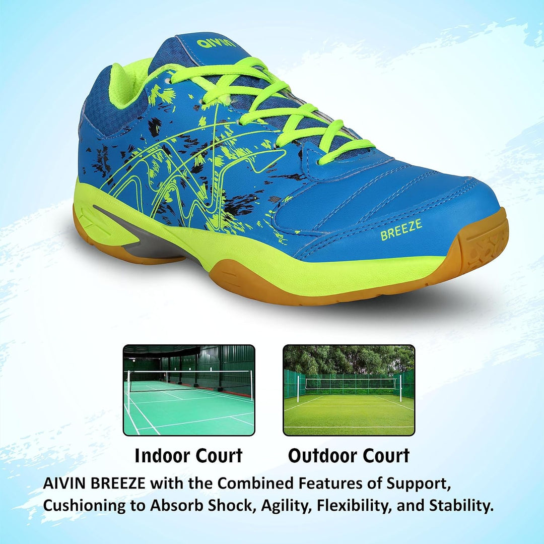 Breeze Badminton Shoes For Men (Blue)