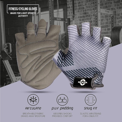 Nivia Copperhead 2.0 Sports Gloves for Men/Weightlifting and Gym/Super Stretchable Comfortable,Perfect for Weight Lifting,Training,Gym Workout,Crossfit,Pull-ups,Bodybuilding, Size-Large (Grey)