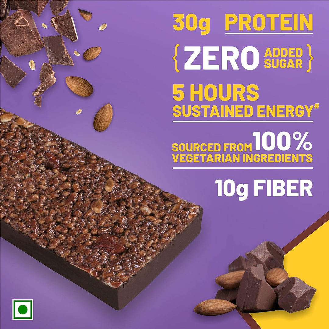 RiteBite Max Protein Ultimate 30g Choco Almond Protein Bars (Pack of 12), 1200g