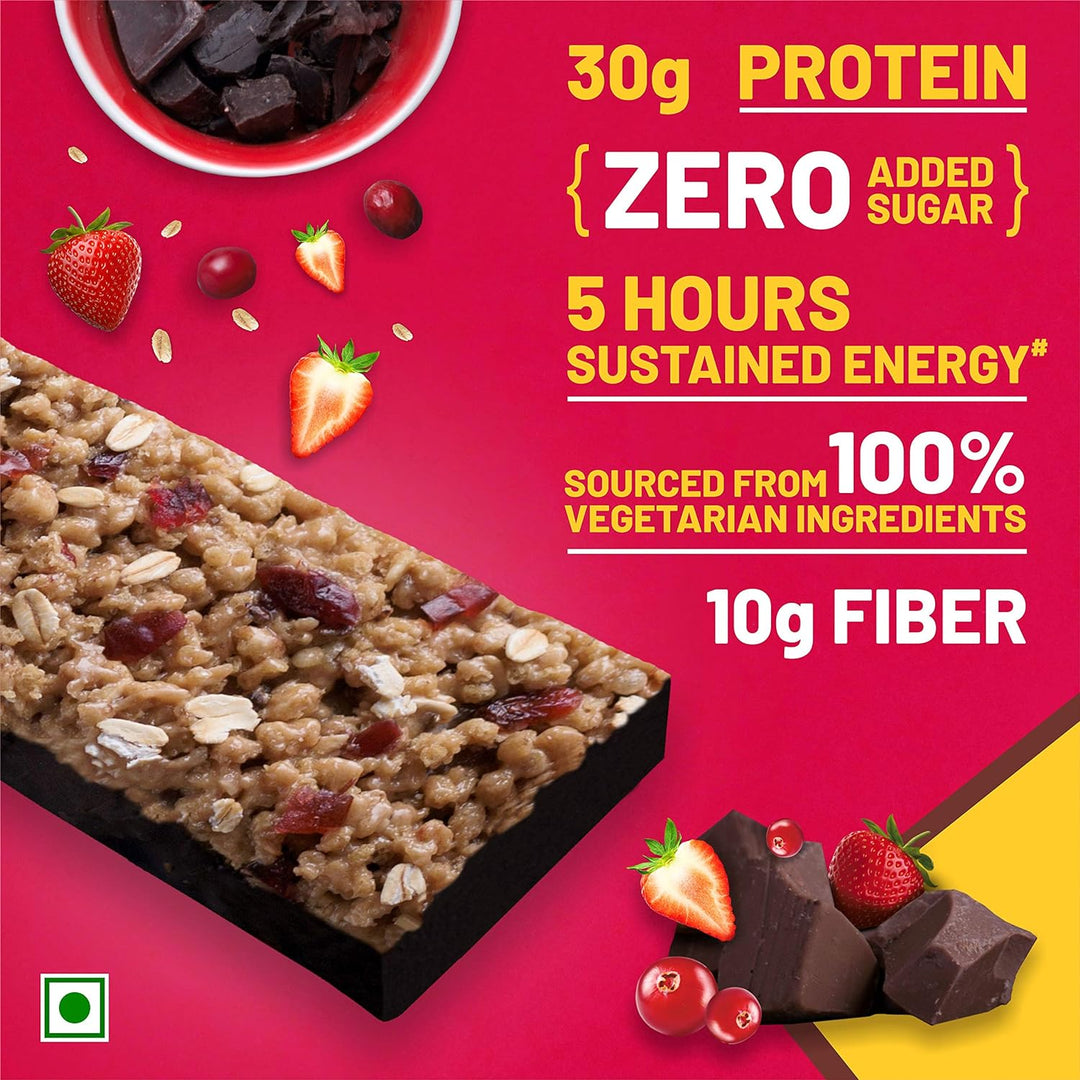 RiteBite Max Protein Ultimate 30g Choco Berry Protein Bars (Pack of 6), 600g