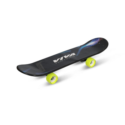 Wooden 27 Inch 7 inch x 5 inch Skateboard - Black & Blue  (Multicolor | Sky | Pack of 1)
