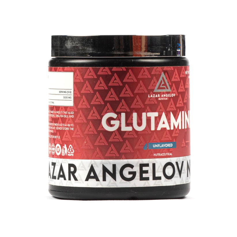 LAZAR ANGELOV NUTRITION Glutamine 300gm-60 Serving Unflavoured | 100% Pure Glutamine Pharm grade | Fast Dissolving | For Muscle Building, Muscle Repair, Muscle Recovery