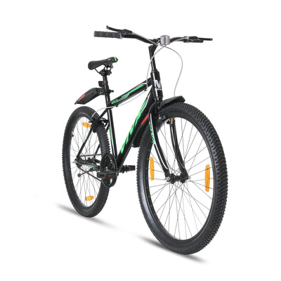 Aero-2.0 Single Speed City Bike for Adults (Black-Green) Suitable for Age : 16years to Above || Height : 5ft 2  to 5ft 11 