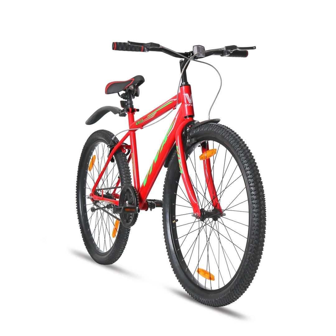 Aero-2.0 Single Speed City Bike for Adults (Red-Green) Suitable for Age : 16years to Above || Height : 5ft 2  to 5ft 11 